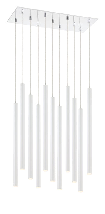 Chandelier Z-Lite 917MP24-WH-LED-11LCH Chrome Forest 11 Light Chandelier Z-Lite