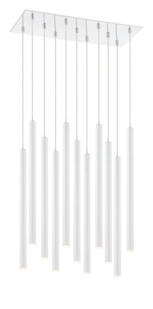 Chandelier Z-Lite 917MP24-WH-LED-11LCH Chrome Forest 11 Light Chandelier Z-Lite