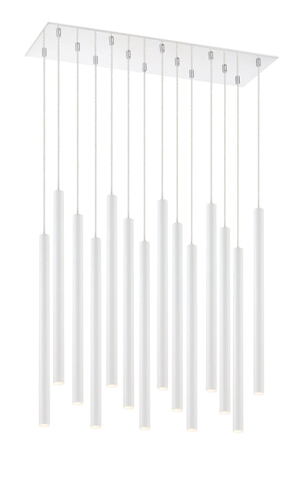 Chandelier Z-Lite 917MP24-WH-LED-14LCH Chrome Forest 14 Light Chandelier Z-Lite