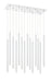 Chandelier Z-Lite 917MP24-WH-LED-14LCH Chrome Forest 14 Light Chandelier Z-Lite