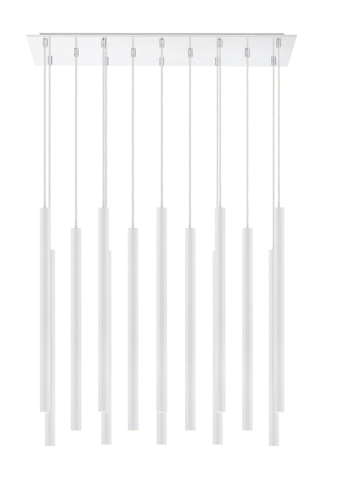 Chandelier Z-Lite 917MP24-WH-LED-14LCH Chrome Forest 14 Light Chandelier Z-Lite
