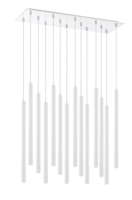 Chandelier Z-Lite 917MP24-WH-LED-14LCH Chrome Forest 14 Light Chandelier Z-Lite