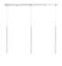 Linear Chandelier Z-Lite 917MP24-WH-LED-3LCH Chrome Forest 3 Light Linear Chandelier Z-Lite
