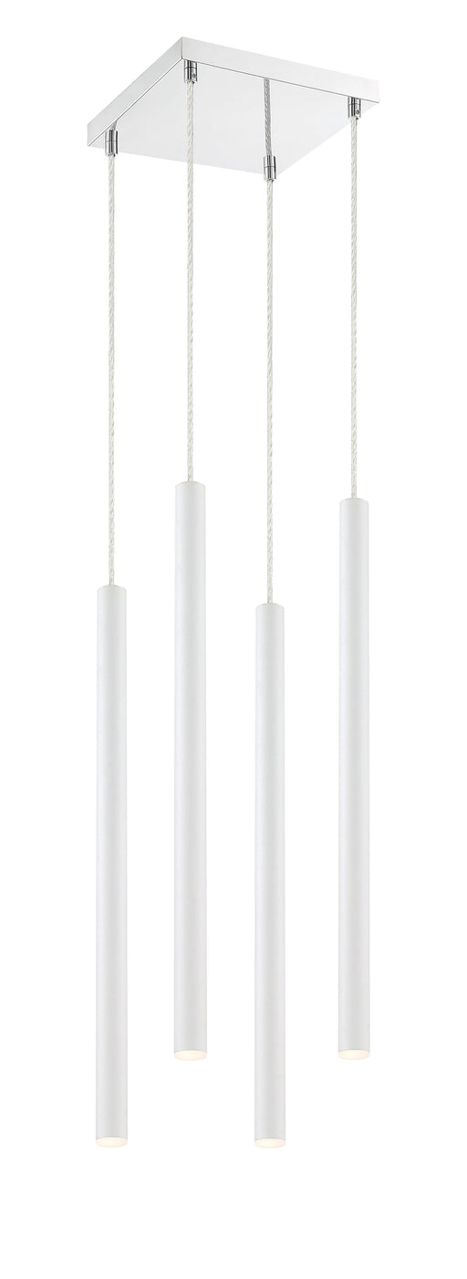 Chandelier Z-Lite 917MP24-WH-LED-4SCH Chrome Forest 4 Light Chandelier Z-Lite