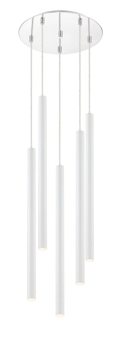 Chandelier Z-Lite 917MP24-WH-LED-5RCH Chrome Forest 5 Light Chandelier Z-Lite
