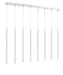 Linear Chandelier Z-Lite 917MP24-WH-LED-8LCH Chrome Forest 8 Light Linear Chandelier Z-Lite
