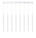 Linear Chandelier Z-Lite 917MP24-WH-LED-8LCH Chrome Forest 8 Light Linear Chandelier Z-Lite