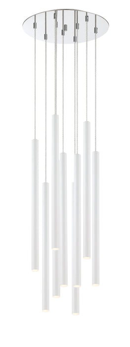 Chandelier Z-Lite 917MP24-WH-LED-9RCH Chrome Forest 9 Light Chandelier Z-Lite
