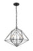 Chandelier Z-Lite 918-18MB-CH Matte Black + Chrome Geo 5 Light Chandelier Z-Lite