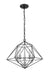 Chandelier Z-Lite 918-18MB-CH Matte Black + Chrome Geo 5 Light Chandelier Z-Lite