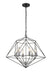 Chandelier Z-Lite 918-22MB-CH Matte Black + Chrome Geo 6 Light Chandelier Z-Lite