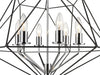 Chandelier Z-Lite 918-22MB-CH Matte Black + Chrome Geo 6 Light Chandelier Z-Lite