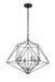 Chandelier Z-Lite 918-22MB-CH Matte Black + Chrome Geo 6 Light Chandelier Z-Lite