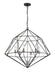 Chandelier Z-Lite 918-30MB-CH Matte Black + Chrome Geo 6 Light Chandelier Z-Lite