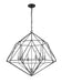 Chandelier Z-Lite 918-30MB-CH Matte Black + Chrome Geo 6 Light Chandelier Z-Lite