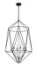Chandelier Z-Lite 918-35MB-CH Matte Black + Chrome Geo 6 Light Chandelier Z-Lite