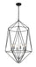 Chandelier Z-Lite 918-35MB-CH Matte Black + Chrome Geo 6 Light Chandelier Z-Lite