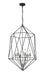 Chandelier Z-Lite 918-35MB-CH Matte Black + Chrome Geo 6 Light Chandelier Z-Lite