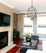 Chandelier Z-Lite 918-35MB-CH Matte Black + Chrome Geo 6 Light Chandelier Z-Lite