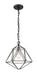 Pendant Z-Lite 918MP-MB-CH Matte Black + Chrome Geo 1 Light Pendant Z-Lite