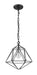 Pendant Z-Lite 918MP-MB-CH Matte Black + Chrome Geo 1 Light Pendant Z-Lite