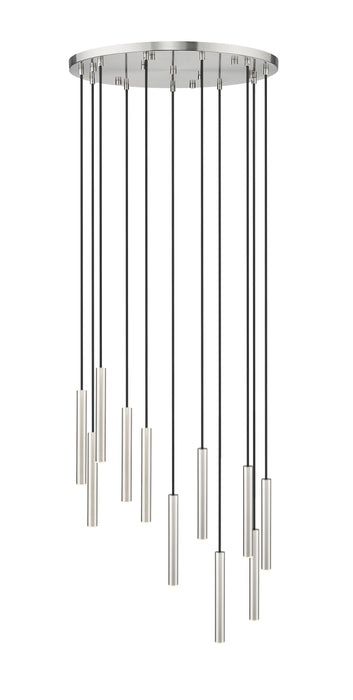 Chandelier Z-Lite 919MP12-11R-BN-LED Brushed Nickel Forest 11 Light Chandelier Z-Lite