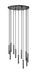 Chandelier Z-Lite 919MP12-11R-MB-LED Matte Black Forest 11 Light Chandelier Z-Lite