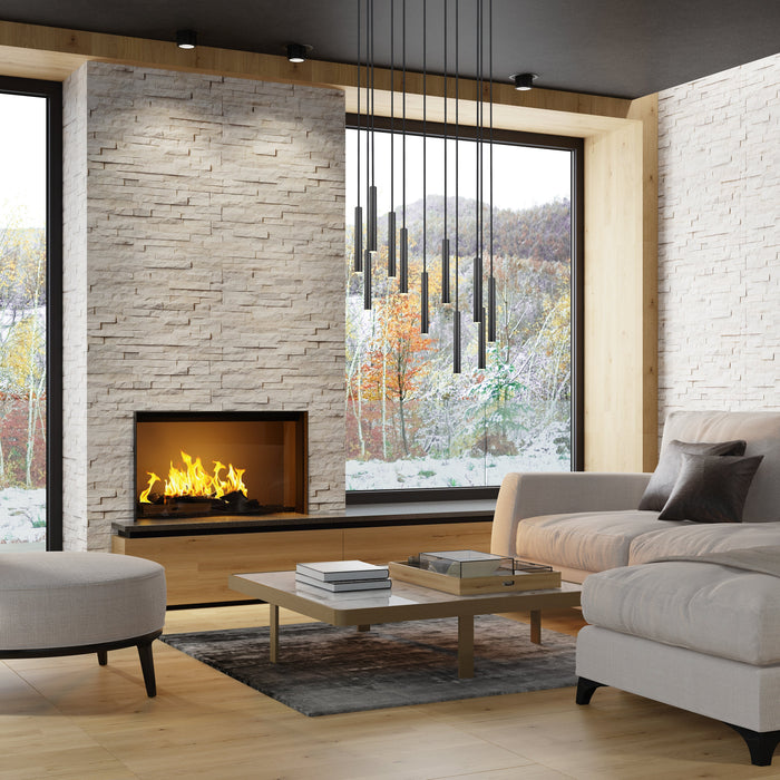 Chandelier Z-Lite 919MP12-11R-MB-LED Matte Black Forest 11 Light Chandelier Z-Lite