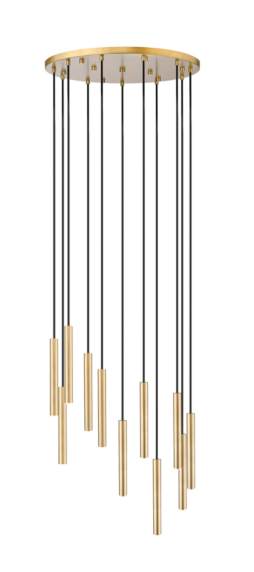 Chandelier Z-Lite 919MP12-11R-MGLD-LED Modern Gold Forest 11 Light Chandelier Z-Lite
