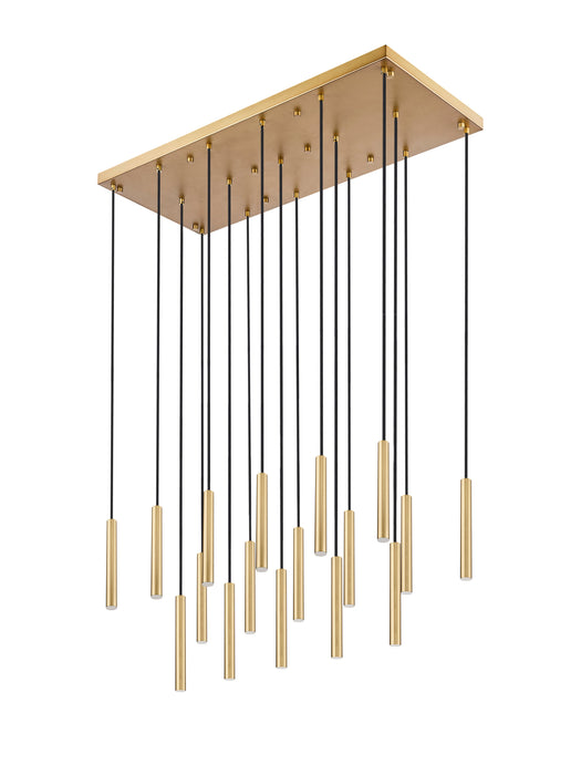 Linear Chandelier Z-Lite 919MP12-17L-MGLD-LED Modern Gold Forest 17 Light Linear Chandelier Z-Lite