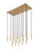 Linear Chandelier Z-Lite 919MP12-17L-MGLD-LED Modern Gold Forest 17 Light Linear Chandelier Z-Lite