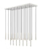 Linear Chandelier Z-Lite 919MP12-23L-BN-LED Brushed Nickel Forest 23 Light Linear Chandelier Z-Lite