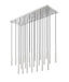 Linear Chandelier Z-Lite 919MP12-23L-BN-LED Brushed Nickel Forest 23 Light Linear Chandelier Z-Lite