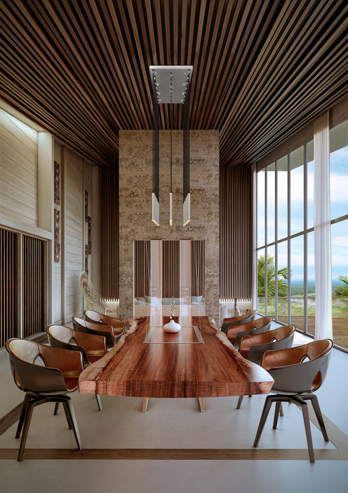 Linear Chandelier Z-Lite 919MP12-23L-BN-LED Brushed Nickel Forest 23 Light Linear Chandelier Z-Lite