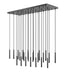 Linear Chandelier Z-Lite 919MP12-23L-MB-LED Matte Black Forest 23 Light Linear Chandelier Z-Lite