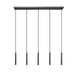 Linear Chandelier Z-Lite 919MP12-5L-MB-LED Matte Black Forest 5 Light Linear Chandelier Z-Lite