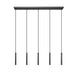 Linear Chandelier Z-Lite 919MP12-5L-MB-LED Matte Black Forest 5 Light Linear Chandelier Z-Lite