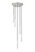 Chandelier Z-Lite 919MP12-5R-BN-LED Brushed Nickel Forest 5 Light Chandelier Z-Lite