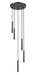 Chandelier Z-Lite 919MP12-5R-MB-LED Matte Black Forest 5 Light Chandelier Z-Lite