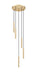 Chandelier Z-Lite 919MP12-5R-MGLD-LED Modern Gold Forest 5 Light Chandelier Z-Lite