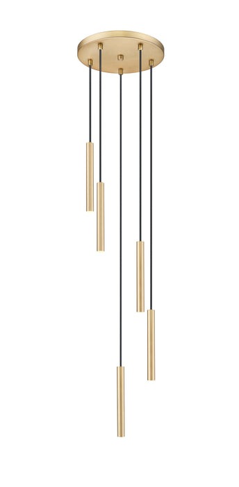 Chandelier Z-Lite 919MP12-5R-MGLD-LED Modern Gold Forest 5 Light Chandelier Z-Lite