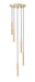 Chandelier Z-Lite 919MP12-5R-MGLD-LED Modern Gold Forest 5 Light Chandelier Z-Lite
