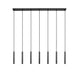 Linear Chandelier Z-Lite 919MP12-7L-MB-LED Matte Black Forest 7 Light Linear Chandelier Z-Lite