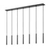 Linear Chandelier Z-Lite 919MP12-7L-MB-LED Matte Black Forest 7 Light Linear Chandelier Z-Lite
