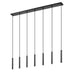 Linear Chandelier Z-Lite 919MP12-7L-MB-LED Matte Black Forest 7 Light Linear Chandelier Z-Lite