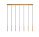 Linear Chandelier Z-Lite 919MP12-7L-MGLD-LED Modern Gold Forest 7 Light Linear Chandelier Z-Lite
