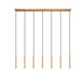Linear Chandelier Z-Lite 919MP12-7L-MGLD-LED Modern Gold Forest 7 Light Linear Chandelier Z-Lite