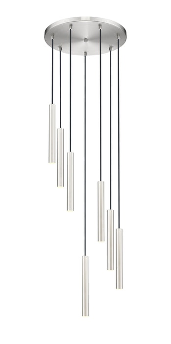 Chandelier Z-Lite 919MP12-7R-BN-LED Brushed Nickel Forest 7 Light Chandelier Z-Lite
