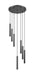 Chandelier Z-Lite 919MP12-7R-MB-LED Matte Black Forest 7 Light Chandelier Z-Lite