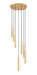 Chandelier Z-Lite 919MP12-7R-MGLD-LED Modern Gold Forest 7 Light Chandelier Z-Lite